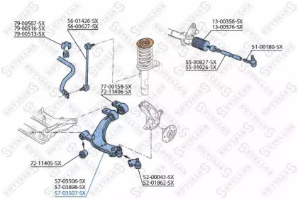 Рычаг независимой подвески колеса STELLOX 57-03507-SX