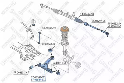 Рычаг независимой подвески колеса STELLOX 57-03544-SX