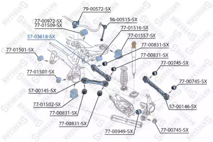 Рычаг независимой подвески колеса STELLOX 57-03618-SX