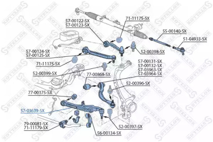 Рычаг независимой подвески колеса STELLOX 57-03639-SX