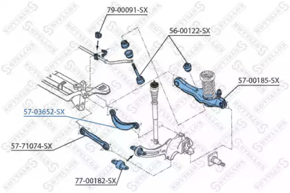 Рычаг независимой подвески колеса STELLOX 57-03652-SX