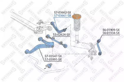 Рычаг независимой подвески колеса STELLOX 57-03661-SX