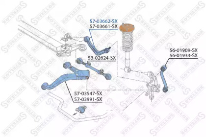 Рычаг независимой подвески колеса STELLOX 57-03662-SX