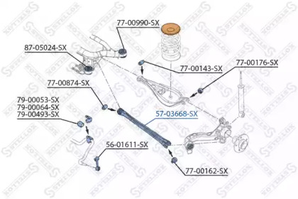 Рычаг независимой подвески колеса STELLOX 57-03668-SX