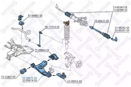 Рычаг независимой подвески колеса STELLOX 57-03675-SX