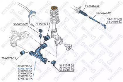 Рычаг независимой подвески колеса STELLOX 57-03719-SX