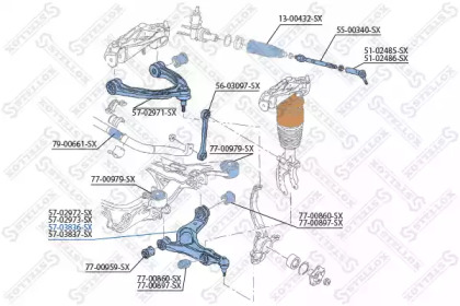 Рычаг независимой подвески колеса STELLOX 57-03836-SX