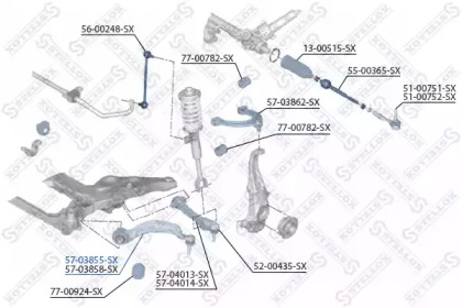 Рычаг независимой подвески колеса STELLOX 57-03855-SX