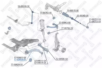 Рычаг независимой подвески колеса STELLOX 57-03858-SX