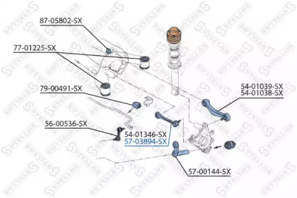 Рычаг независимой подвески колеса STELLOX 57-03894-SX