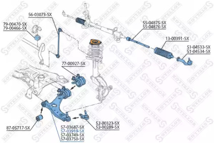 Рычаг независимой подвески колеса STELLOX 57-03919-SX