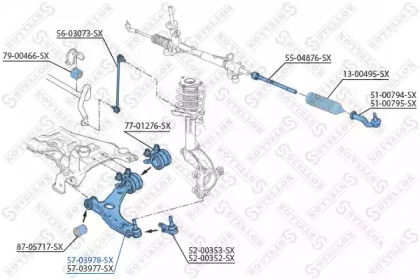 Рычаг независимой подвески колеса STELLOX 57-03978-SX