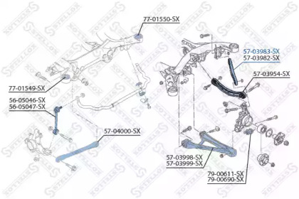 Рычаг независимой подвески колеса STELLOX 57-03983-SX