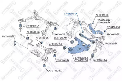 Рычаг независимой подвески колеса STELLOX 57-04001-SX