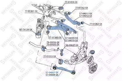 Рычаг независимой подвески колеса STELLOX 57-04007-SX