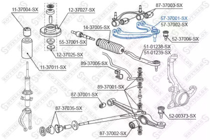 Рычаг независимой подвески колеса STELLOX 57-37001-SX