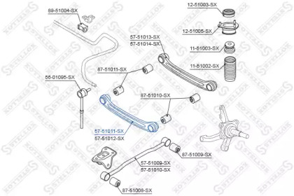 Рычаг независимой подвески колеса STELLOX 57-51011-SX