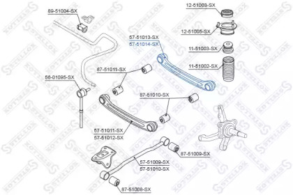 Рычаг независимой подвески колеса STELLOX 57-51014-SX