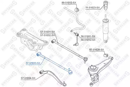 Рычаг независимой подвески колеса STELLOX 57-51033-SX