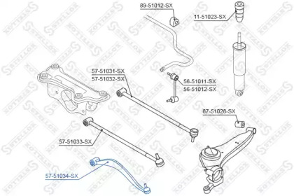 Рычаг независимой подвески колеса STELLOX 57-51034-SX