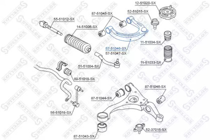 Рычаг независимой подвески колеса STELLOX 57-51046-SX