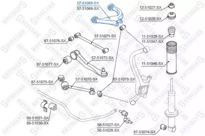 Рычаг независимой подвески колеса STELLOX 57-51068-SX