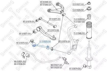 Рычаг независимой подвески колеса STELLOX 57-51070-SX