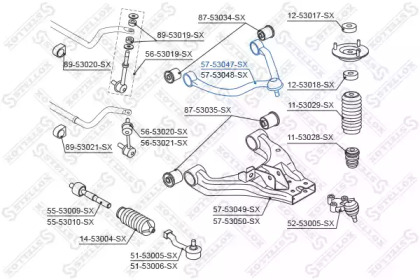 Рычаг независимой подвески колеса STELLOX 57-53047-SX