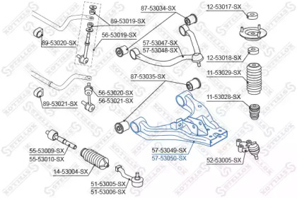 Рычаг независимой подвески колеса STELLOX 57-53050-SX