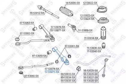 Рычаг независимой подвески колеса STELLOX 57-53075-SX