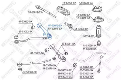 Рычаг независимой подвески колеса STELLOX 57-53076-SX