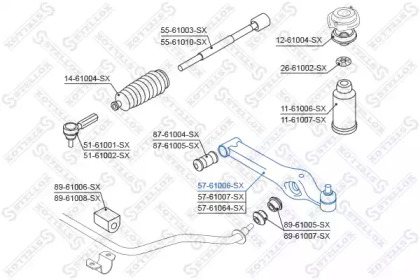 Рычаг независимой подвески колеса STELLOX 57-61006-SX