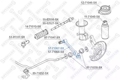 Рычаг независимой подвески колеса STELLOX 57-71067-SX