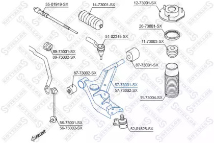 Рычаг независимой подвески колеса STELLOX 57-73001-SX