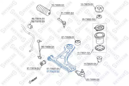 Рычаг независимой подвески колеса STELLOX 57-73028-SX