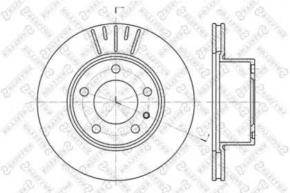 Тормозной диск STELLOX 6020-1513V-SX