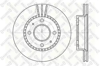 Тормозной диск STELLOX 6020-2244V-SX