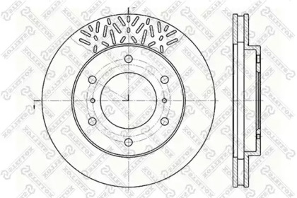 Тормозной диск STELLOX 6020-3033V-SX