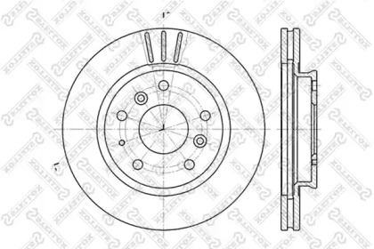 Тормозной диск STELLOX 6020-3220V-SX