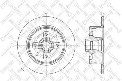 Тормозной диск STELLOX 6020-3616-SX