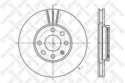Тормозной диск STELLOX 6020-3629V-SX