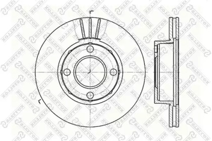 Тормозной диск STELLOX 6020-4738V-SX