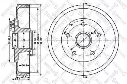 Тормозный барабан STELLOX 6025-3210-SX