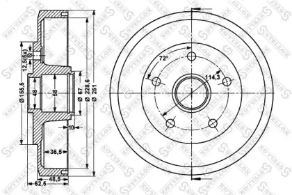 Тормозный барабан STELLOX 6025-3211-SX