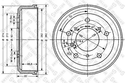 Тормозный барабан STELLOX 6026-4705-SX