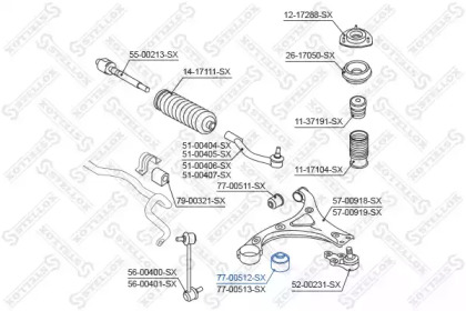 Подвеска STELLOX 77-00512-SX