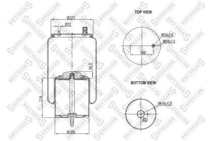 Баллон пневматической рессоры STELLOX 84-00117-SX