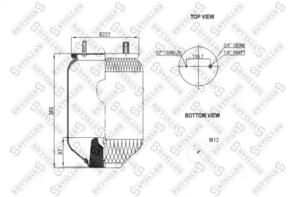 Баллон пневматической рессоры STELLOX 84-00119-SX