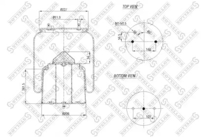 Баллон пневматической рессоры STELLOX 84-00129-SX