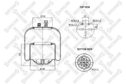 Баллон пневматической рессоры STELLOX 84-00133-SX